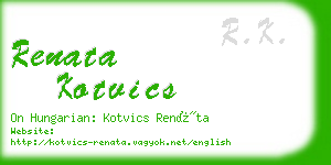 renata kotvics business card